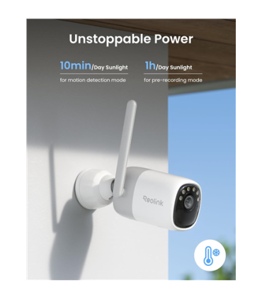 Reolink Wireless Pan & Tilt Long Lasting Solar/Battery Camera with Spotlights | Altas Series B630 with Solar Panel | Bullet | 4 