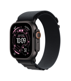 Apple Watch Ultra 3 GPS + Cellular 49mm Black Titanium Case with Black Alpine Loop - Large