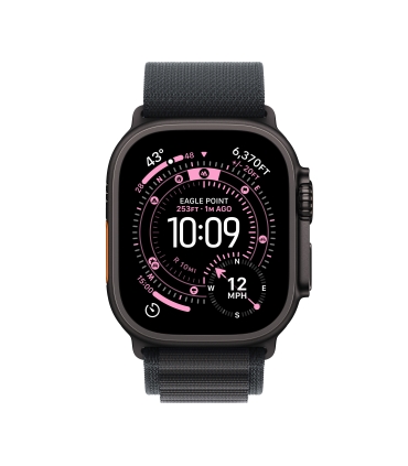 Apple Watch Ultra 3 GPS + Cellular 49mm Black Titanium Case with Black Alpine Loop - Large