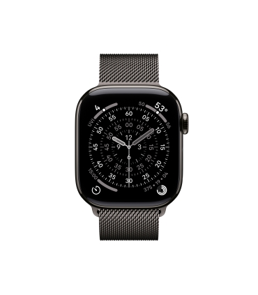 Apple Watch Series 11 GPS + Cellular 42mm Slate Titanium Case with Slate Milanese Loop