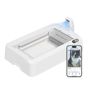 PETKIT Purobot Crystal Duo with Camera Self-Cleaning Cat Litter Box | White