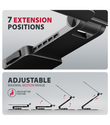 AXAGON STND-LRB stand with 360° rotation for laptops and tablets 10-17,3"