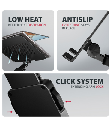 AXAGON STND-LRB stand with 360° rotation for laptops and tablets 10-17,3"