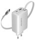 Canyon OnCharge 65RC reisilaadija sissehitatud kaabliga+ USB A+C PD 65W valge