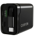 Canyon OnCharge 65RC reisilaadija sissehitatud kaabliga+ USB A+C PD 65W must