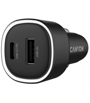 Canyon autolaadija OnDrive 48 PD 48W USB-A+USB-C, must