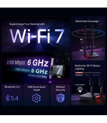 TP-LINK WRL ADAPTER 9300MBPS WI-FI 7/ARCHER TBE550E 