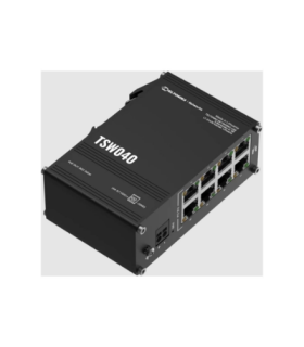 Teltonika Industrial Switch | TSW040 | Unmanaged | DIN rail mountable | 10/100 Mbps (RJ-45) ports quantity 8 | PoE+ ports quanti