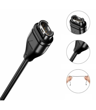 Tech-Protect kaabel MC04 Garmin Watch 1m, must