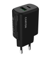 Canyon OnCharge 250 reisilaadija USB-A ja USB-C PD/QC 25W must