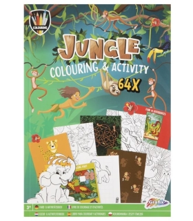 Värviraamat lisadega Dzungel 64 lehte