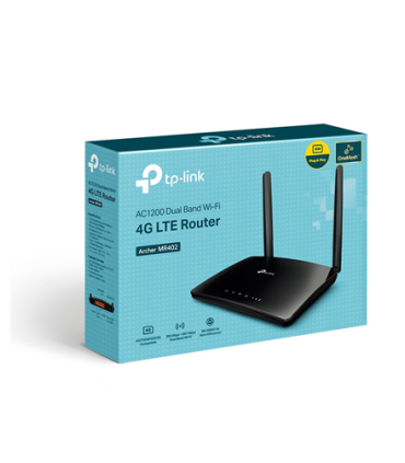 TP-LINK AC1200 Wireless Dual Band 4G LTE Router | Archer MR402 | 802.11ac | 10/100 Mbit/s | Mesh Support No | MU-MiMO No | No mo