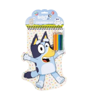 Moxy värviraamat Bluey koos pliiatsitega, 20 lk