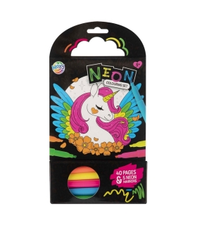 Moxy värviraamat Neon koos vildikatega, 40 lk