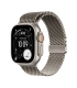 Apple Watch Ultra 3 GPS + Cellular 49mm Natural Titanium Case with Natural Titanium Milanese Loop - Medium
