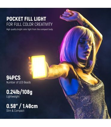 Neewer videovalgusti VL67C RGB LED 5W