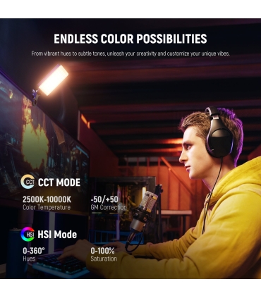 Neewer videovalgusti VL67C RGB LED 5W