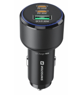 Swissten autolaadija USB-A/2xUSB-C PD/ QC 4.0 95W