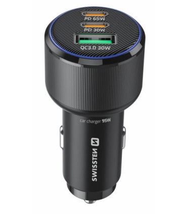 Swissten autolaadija USB-A/2xUSB-C PD/ QC 4.0 95W