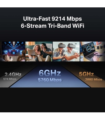 TP-LINK Wireless Router  Wireless Router 9214 Mbps Mesh Wi-Fi 7 USB 3.0 4x2.5GbE 1x2.5GbE Number of antennas 6 ARCHERBE550