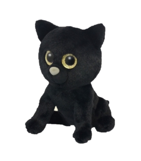 Wild Planet pehme mänguasi must kass 17 cm
