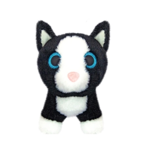 Wild Planet pehme mänguasi, kass must/valge 15 cm