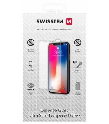 Swissten Apple Iphone 15 ekraanikaitseklaas, must