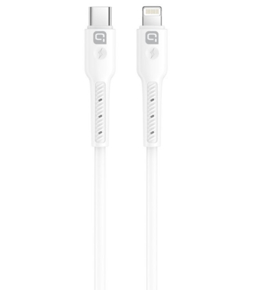 Quik kaabel 27W silikoon USB-C to Lightning 1m valge