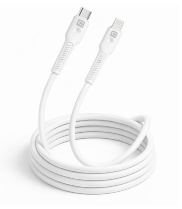 Quik kaabel 27W silikoon USB-C to Lightning 1m valge