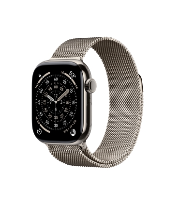 Apple Watch Series 11 GPS + Cellular 42mm Natural Titanium Case with Natural Milanese Loop