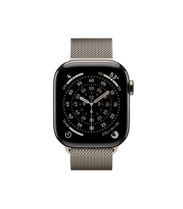 Apple Watch Series 11 GPS + Cellular 42mm Natural Titanium Case with Natural Milanese Loop