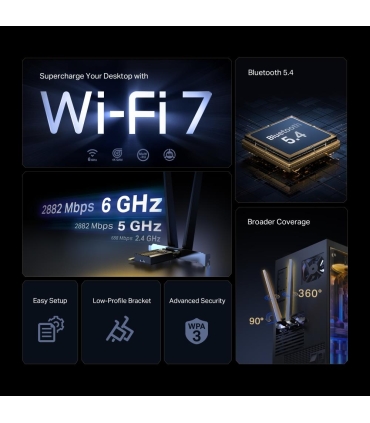 TP-LINK WRL ADAPTER 6500MBPS WI-FI 7/ARCHER TBE400E 