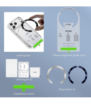 Tech-Protect magnetrõngas MagSafe Ring MMP-210 2tk, sinine/hõbedane