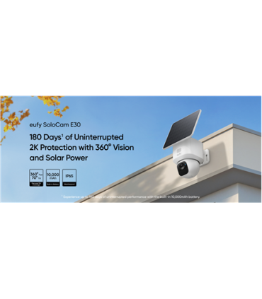 Anker Eufy | Security Camera with Solar Panel | SoloCam E30 | F/1.6 | IP65 | Micro SD, Max. 128GB