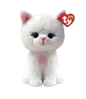TY Beanie Boos kass Amelia 15 cm, valge