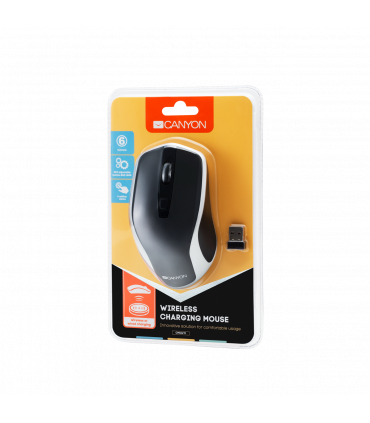 Canyon 800/1200/1600DPI juhtmevaba hiir, juhtmevaba laadimine,must