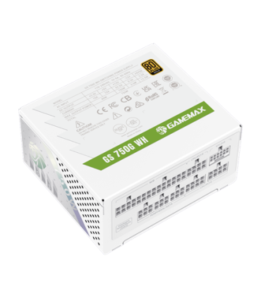 Gamemax Power Supply, 80 PLUS, Gold GS750G WH 750 W