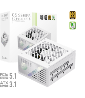 Gamemax Power Supply, 80 PLUS, Gold GS 850G WH 850 W