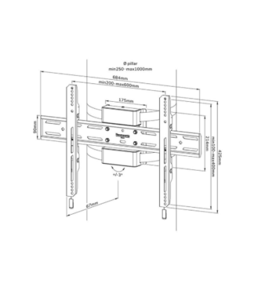 Neomounts WL30S-910BL16 TV pillar mount 40-75"