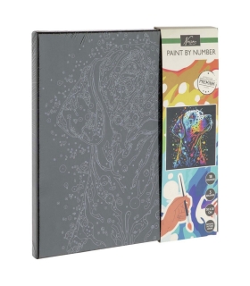 Nassau värvi numbrite järgi Koer mustal põhjal 30 x 30 cm