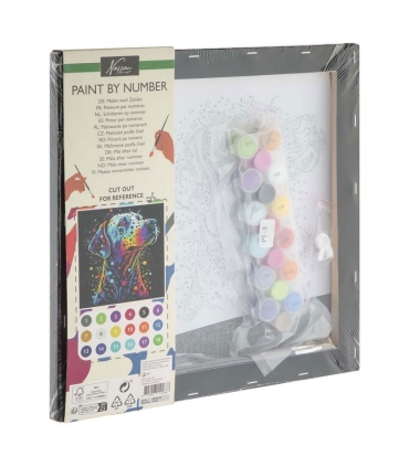 Nassau värvi numbrite järgi Koer mustal põhjal 30 x 30 cm