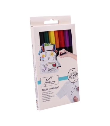 Nassau tekstiilimarkerid 8 tk