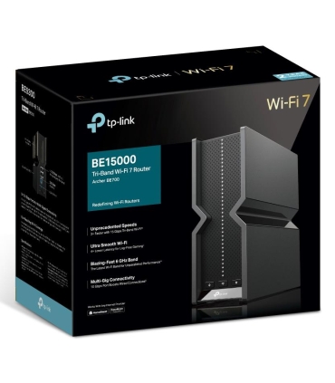 TP-LINK Wireless Router  ARCHER BE700 Wi-Fi 7 (802.11be) Data speed 15000 Mbit/s Ethernet WAN Yes WAN connection type RJ-45 Ethe