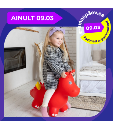 Gerardou0027s Toys Jumpy hüppeloom Draakon, punane