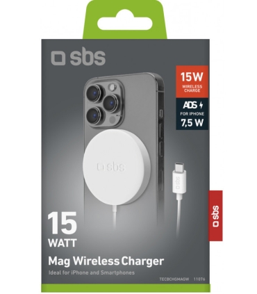 SBS juhtmevaba laadija Magsafe 15W, valge