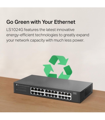 TP-LINK Switch  Switch type Unmanaged 24xRJ-45 ports RJ-45 Ports Type Gigabit Ethernet (10/100/1000) LS1024G