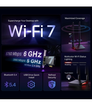 TP-LINK WRL ADAPTER 9300MBPS WI-FI 7/ARCHER TBE550E 