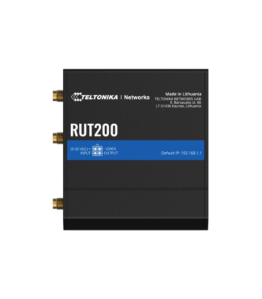 Teltonika LTE Cat 4 Router | RUT200 | 802.11n | 10/100 Mbit/s | Ethernet LAN (RJ-45) ports 2 | Mesh Support No | MU-MiMO No | No