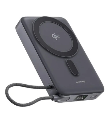 Swissten Qi2 Magsafe akupank 10000 mAh juhtmega