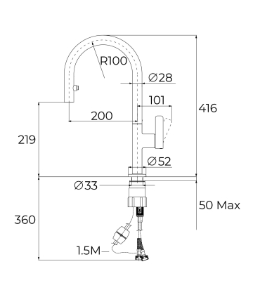 Sink tap Teka Oval 9382